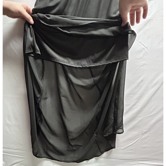 Studio Y Women’s 7/8 Maurice’s Black Halter Sheer Slip Dress Open Back NWT *flaw - Picture 9 of 9